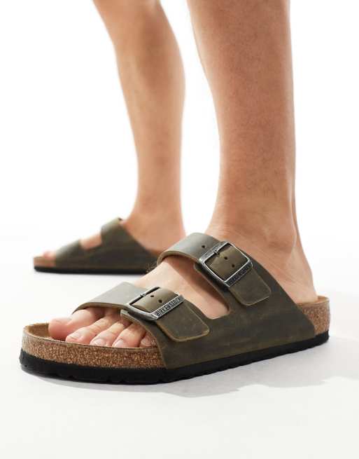 Birkenstock arizona khaki leather deals