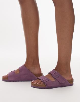 Birkenstock - Arizona - Sandalen aus Wildleder in Malve-Lila