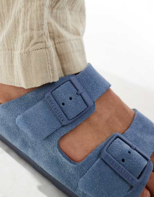 Birkenstock - Arizona - Sandalen in blauw suède, 2 van 4