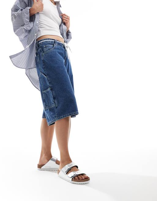 Birkenstock Arizona Sandalen in Metallic Silber ASOS