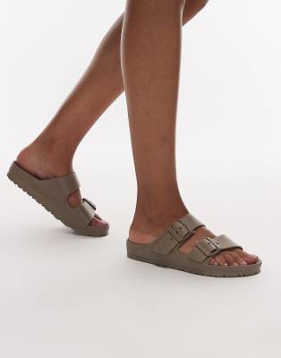 Birkenstock - Arizona - Sandalen in Taupe mit EVA-Sohle-Grau