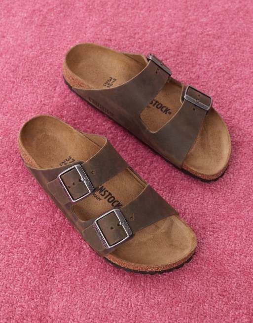 Birkenstock - Arizona - Sandalen in vervaagd kaki geolied leer, 2 van 4
