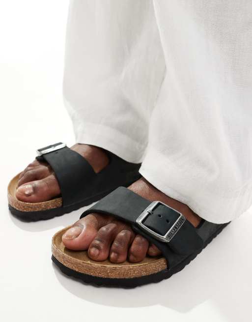 Birkenstock - Arizona - Sandalen van geolied leer in zwart