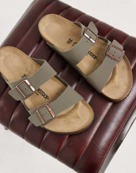 Birkenstock Arizona sandales Birko-Flor couleur pierre - view 1
