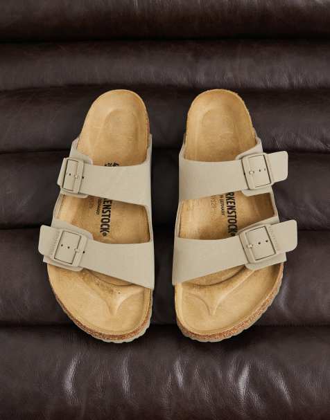 Birkenstock Arizona sandales birko-flor kaki délavé - view 1
