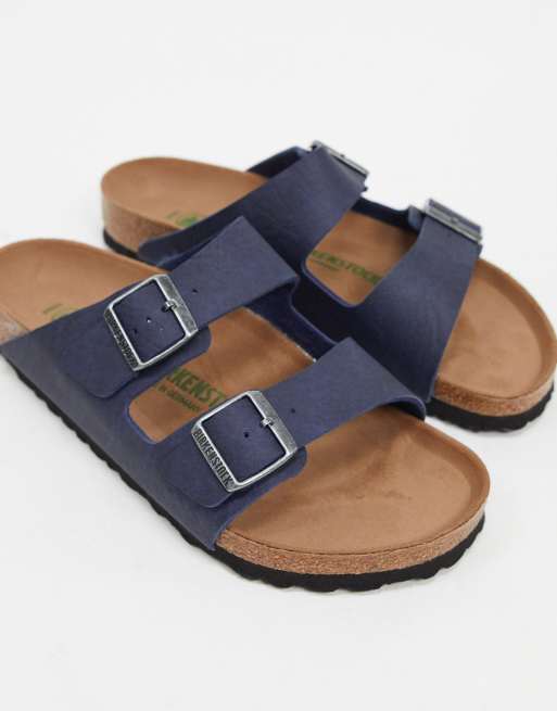 Birkenstock Arizona Sandales en Birko Flor Bleu marine