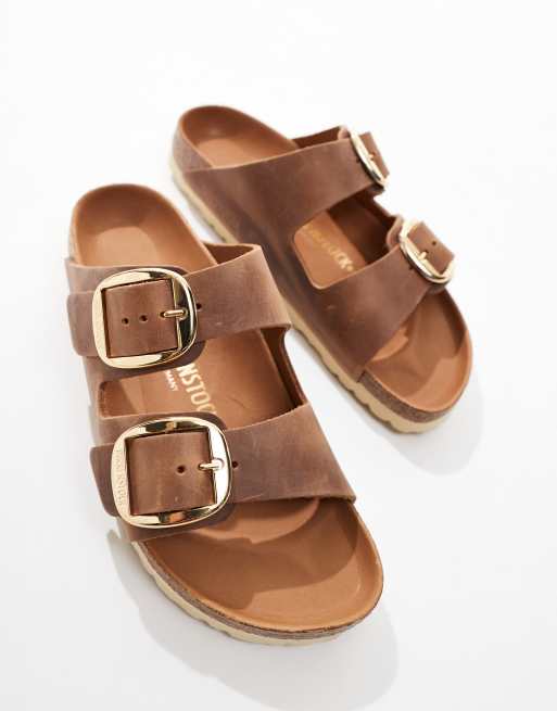 Birkenstock - Arizona - Sandales en cuir avec de larges boucles - Cognac , 2 de 4