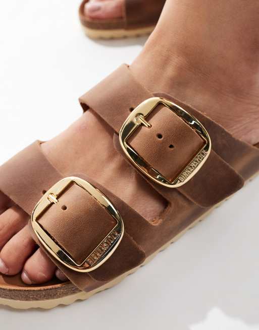 Birkenstock - Arizona - Sandales en cuir avec de larges boucles - Cognac , 3 de 4