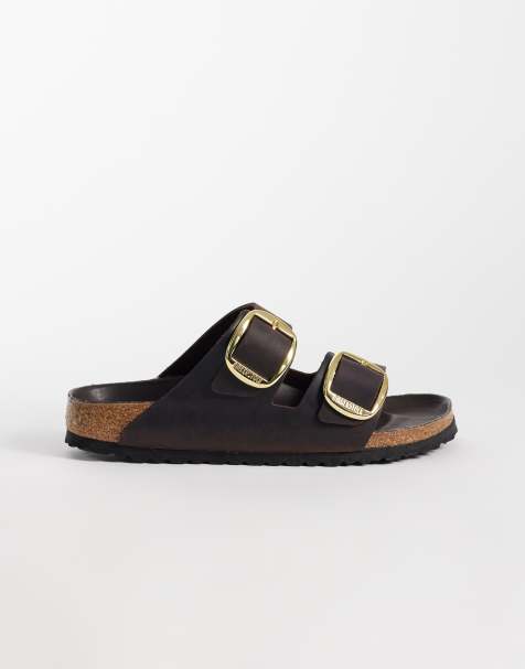 Birkenstock - Arizona - Sandales en cuir avec grosse boucle - Marron havane - view 1