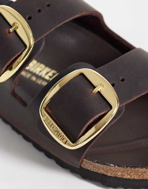 Birkenstock - Arizona - Sandales en cuir avec grosse boucle - Marron havane, 3 de 4