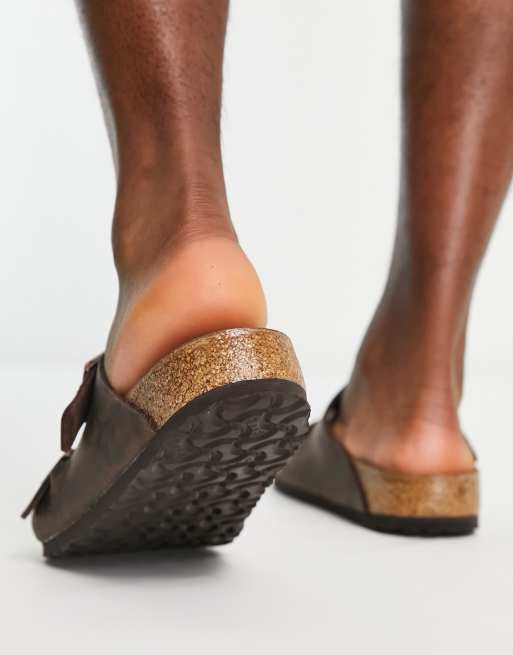 Birkenstock - Arizona - Sandales en cuir effet huilé - Marron, 4 de 4