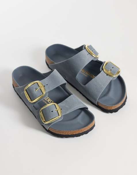 Birkenstock - Arizona - Sandales en cuir huilé à grosse boucle - Gris basalte - view 1
