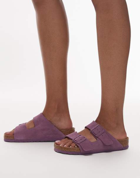 Birkenstock - Arizona - Sandales en daim - Mauve - view 1
