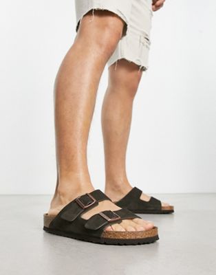 Birkenstock Arizona Sandals in Mocha Suede - ASOS Price Checker