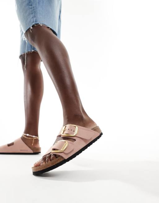 Birkenstock - Arizona - Sandales en nubuck à boucles oversize - Rose, 4 de 4