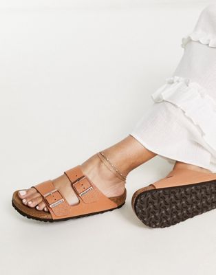 Birkenstock Arizona Vegan Sandals in Pecan - ASOS Price Checker