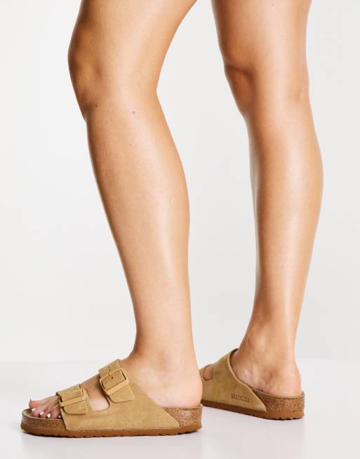 Birkenstock - Arizona - Sandales plates en daim - Crème latte, 4 de 4