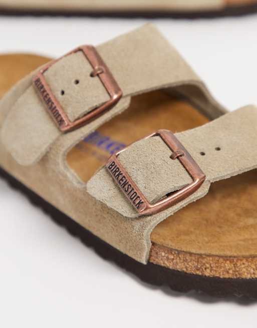 Birkenstock - Arizona - Sandales plates en daim - Taupe, 2 de 4