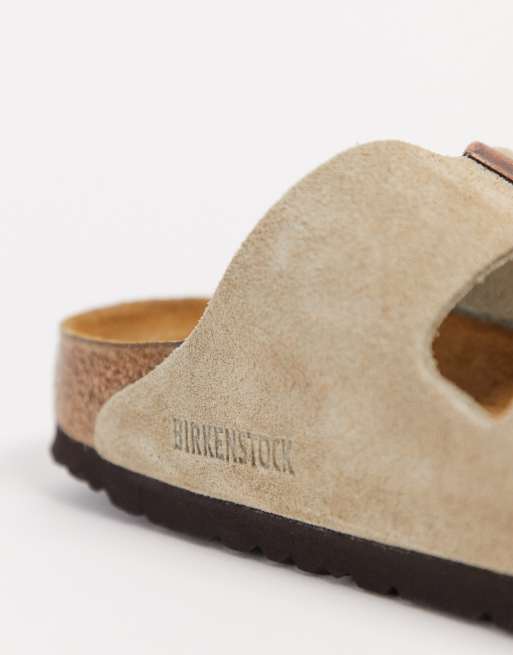 Birkenstock - Arizona - Sandales plates en daim - Taupe, 4 de 4