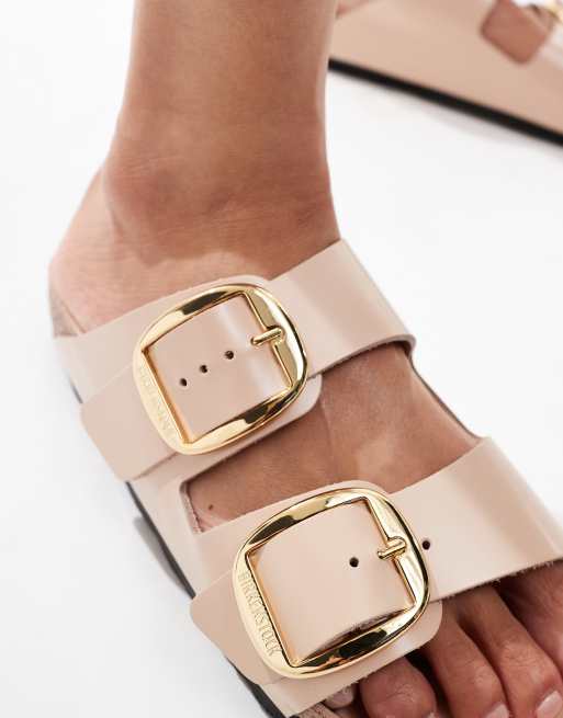 Birkenstock - Arizona - Sandales ultra-brillantes à boucles oversize - Beige, 2 de 4