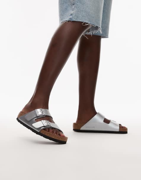 Birkenstock - Arizona - Sandali Birko-Flor color argento - view 1