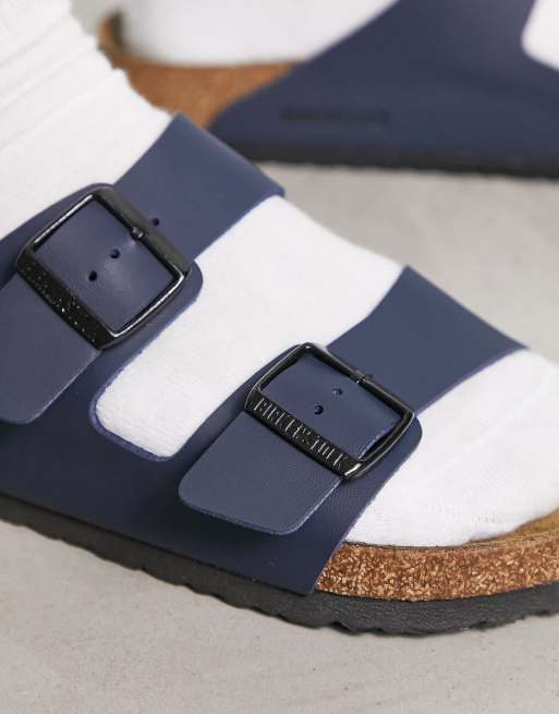 Birkenstock - Arizona - Sandali blu in Birko-Flor, 2 di 4