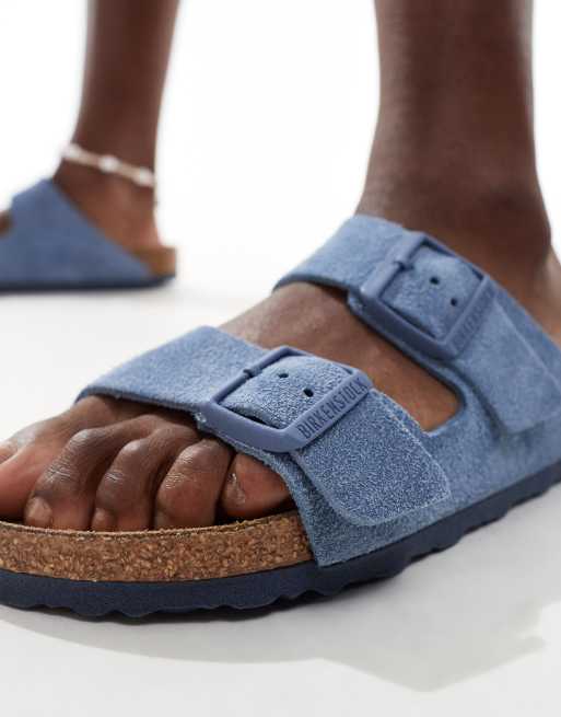 Birkenstock - Arizona - Sandali in camoscio blu, 3 di 4