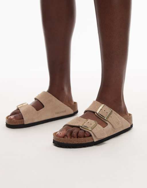 Birkenstock - Arizona - Sandali in camoscio color sabbia, 4 di 4