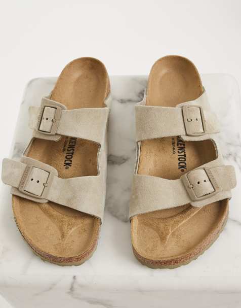 Birkenstock - Arizona - Sandalias caqui descolorido de ante - view 1