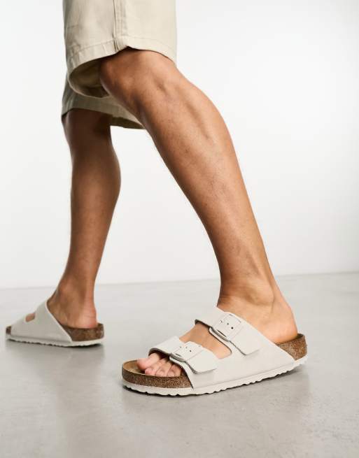 Arizona Suede Sandal - Antique White