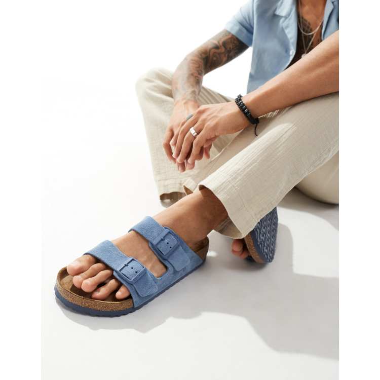 Birkenstock Arizona sandals in blue suede | ASOS