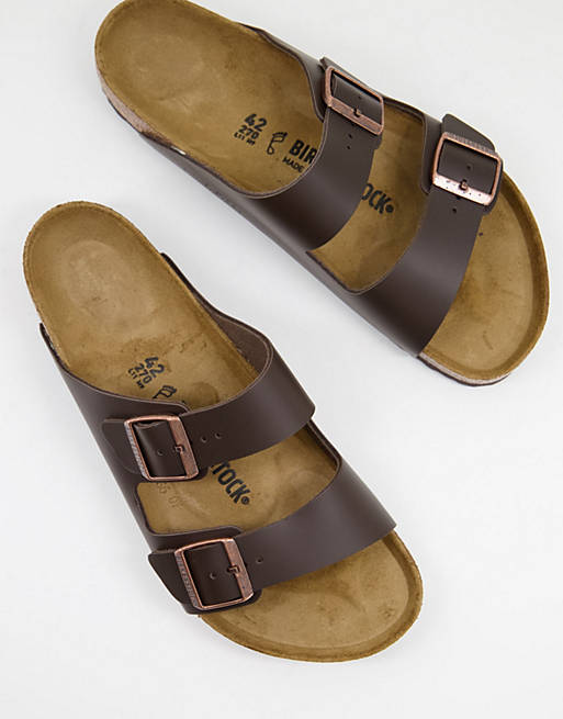 Birkenstock arizona sandals in brown leather