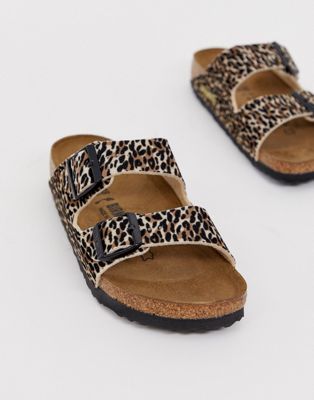 leopard print birkenstock sandals