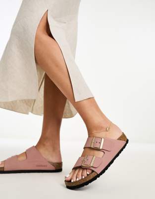 Birkenstock Birkenstock Arizona sandals in rose pink nubuck