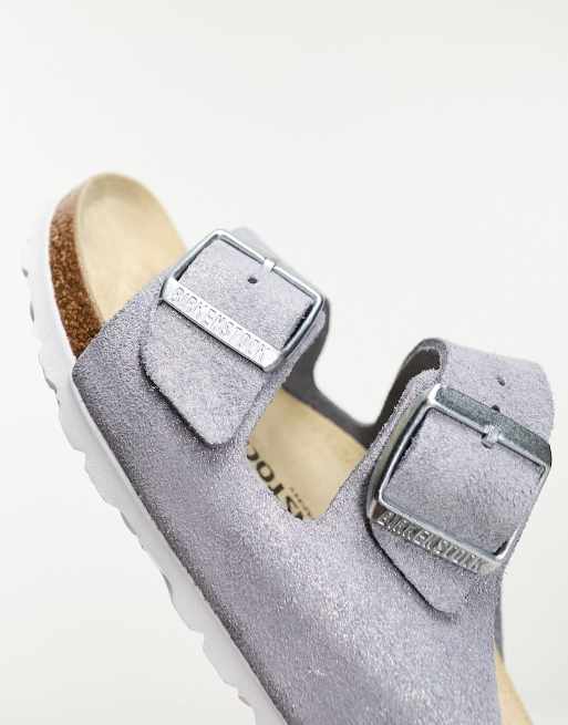 Birkenstock arizona lavender suede hot sale