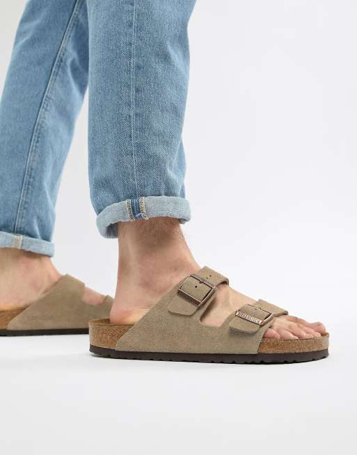 Birkenstock men's arizona online taupe suede