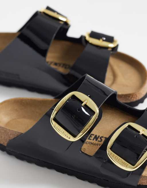 Birkenstock - Arizona - Sorte sandaler i patentlæder, 3 af 4