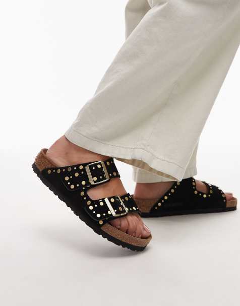 Birkenstock - Arizona - Sorte sandaler med nitter - view 1