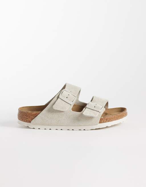 Birkenstock - Arizona - Østersfarvede sandaler i ruskind, 2 af 4