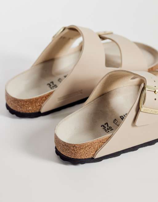 Birkenstock - Arizona - Østersfarvede sandaler med birko-flor, 3 af 4
