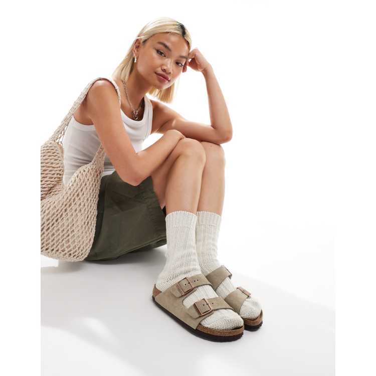 Birkenstock Arizona Suede Taupe Sandals