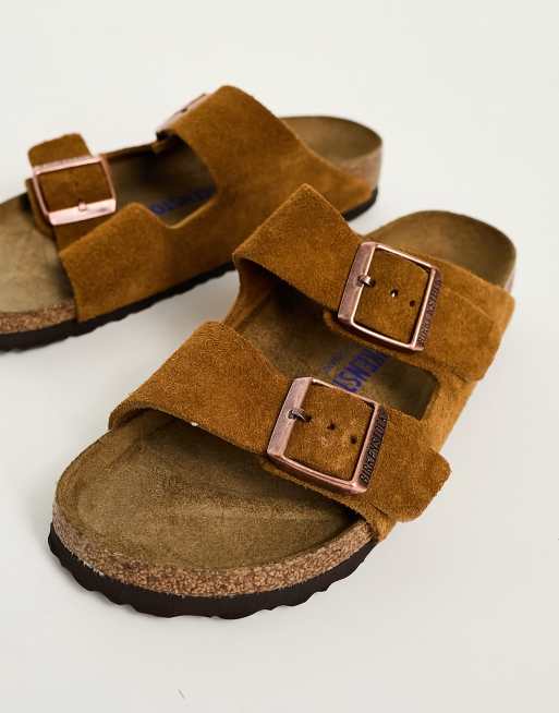 Birkenstock - Arizona - Suède sandalen in lichtbruin, 3 van 4