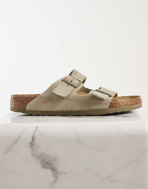 Birkenstock Arizona suede sandals in faded khaki, 2 of 4