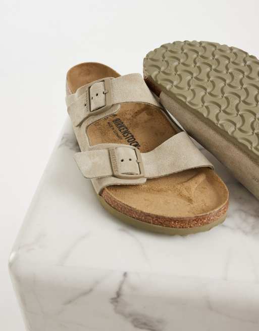 Birkenstock Arizona suede sandals in faded khaki, 4 of 4