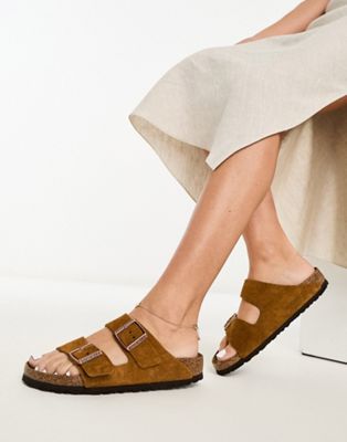  Arizona suede sandals in tan