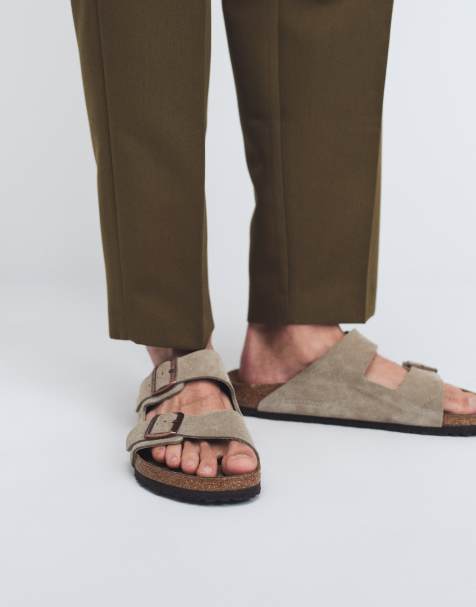 Birkenstock Arizona suede sandals in taupe - view 1