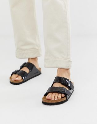 Birkenstock – Arizona – Svarta sandaler i lack