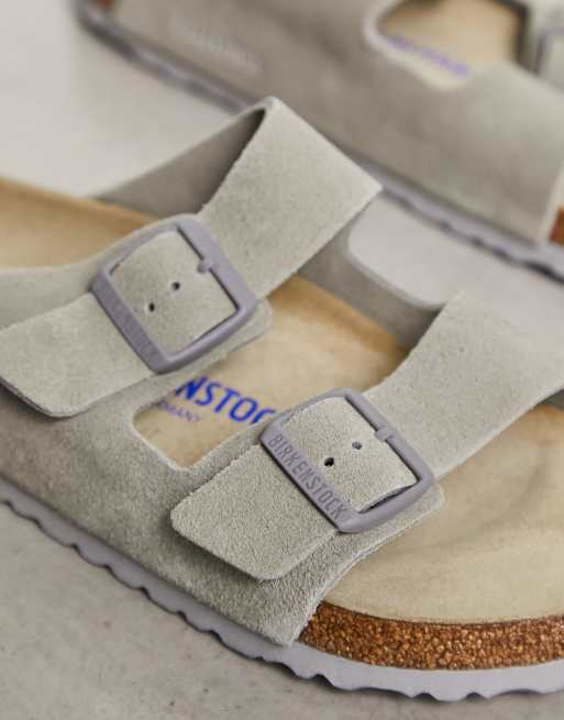 Birkenstock – Arizona – Szare zamszowe sandały, 3 z 4