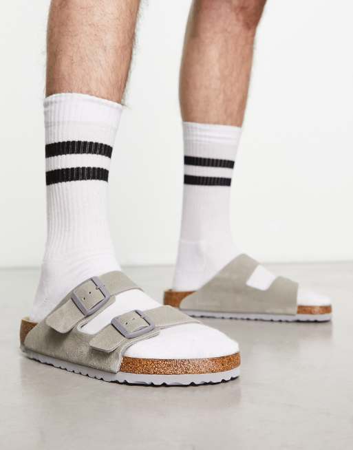 Birkenstock – Arizona – Szare zamszowe sandały, 4 z 4