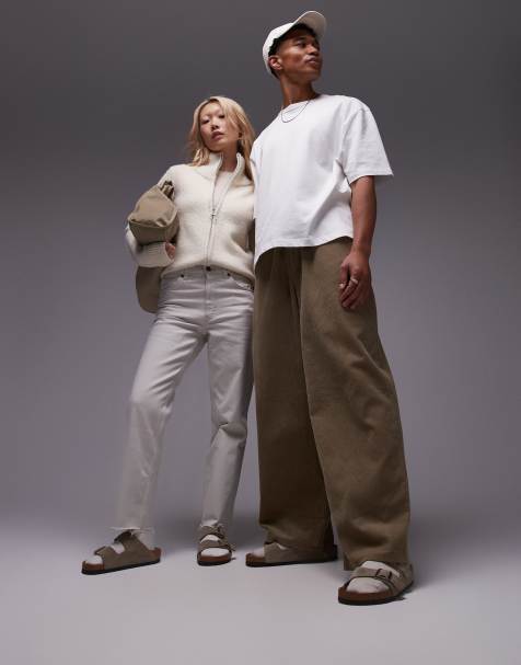 Birkenstock - Arizona - Unisex - Gråbrune sandaler i ruskind - view 1